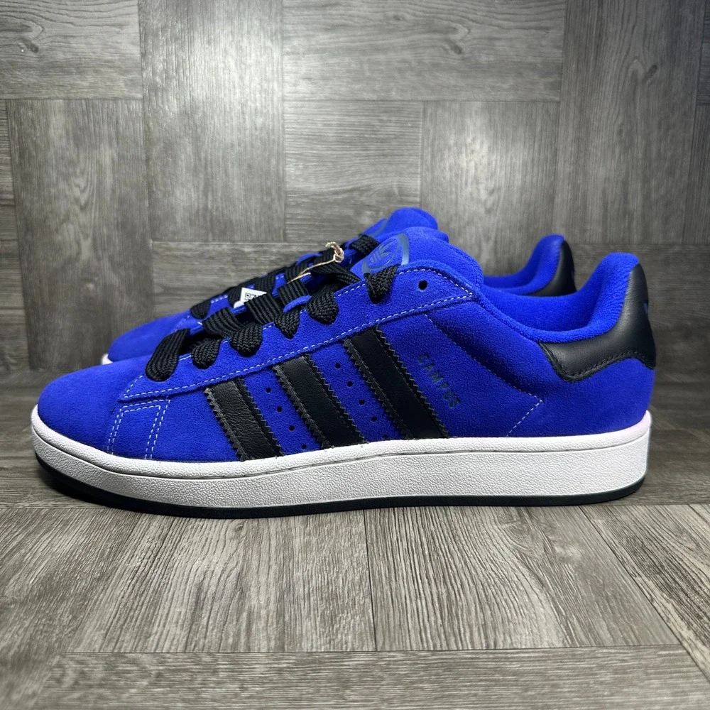 Adidas Campus 00s Mens 11.5 Blue Suede Black White Skate Sneakers NEW JQ6044